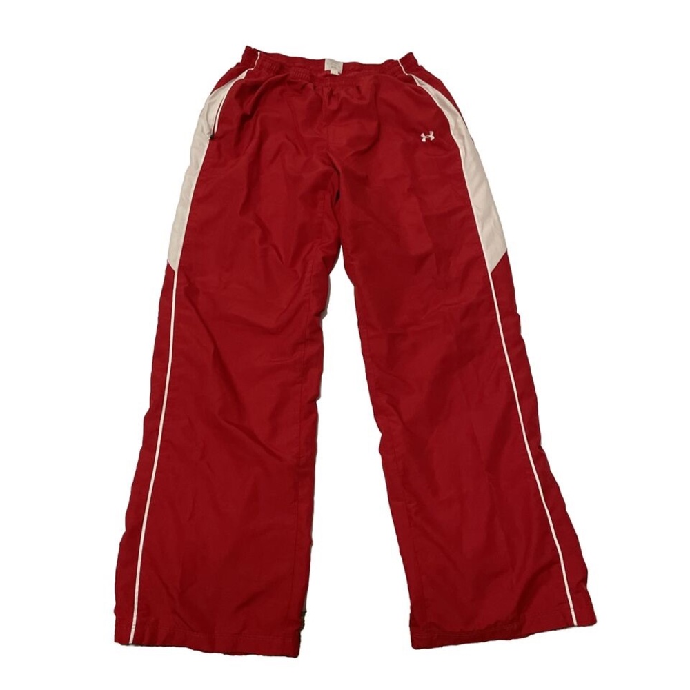 Under Armour‎ All Season Gear Red & White Mesh Lined Track Pants Women’s M GUC